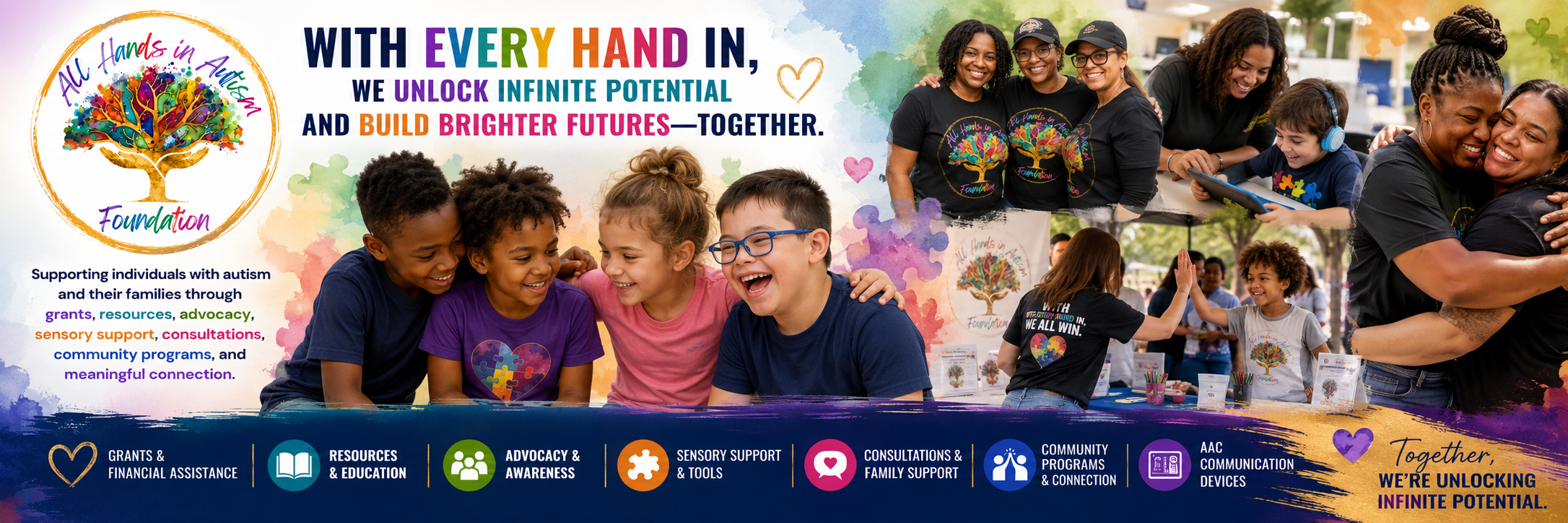 All Hands in Autism Foundation banner