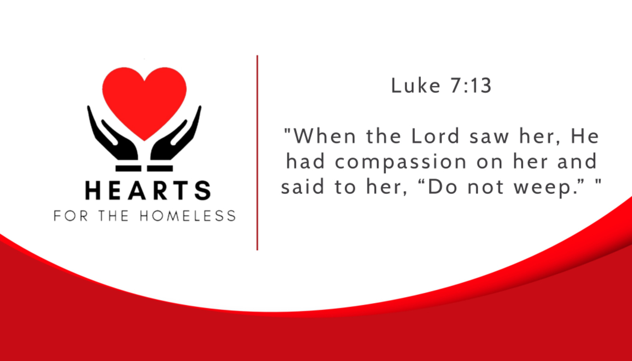 Hearts For The Homeless banner