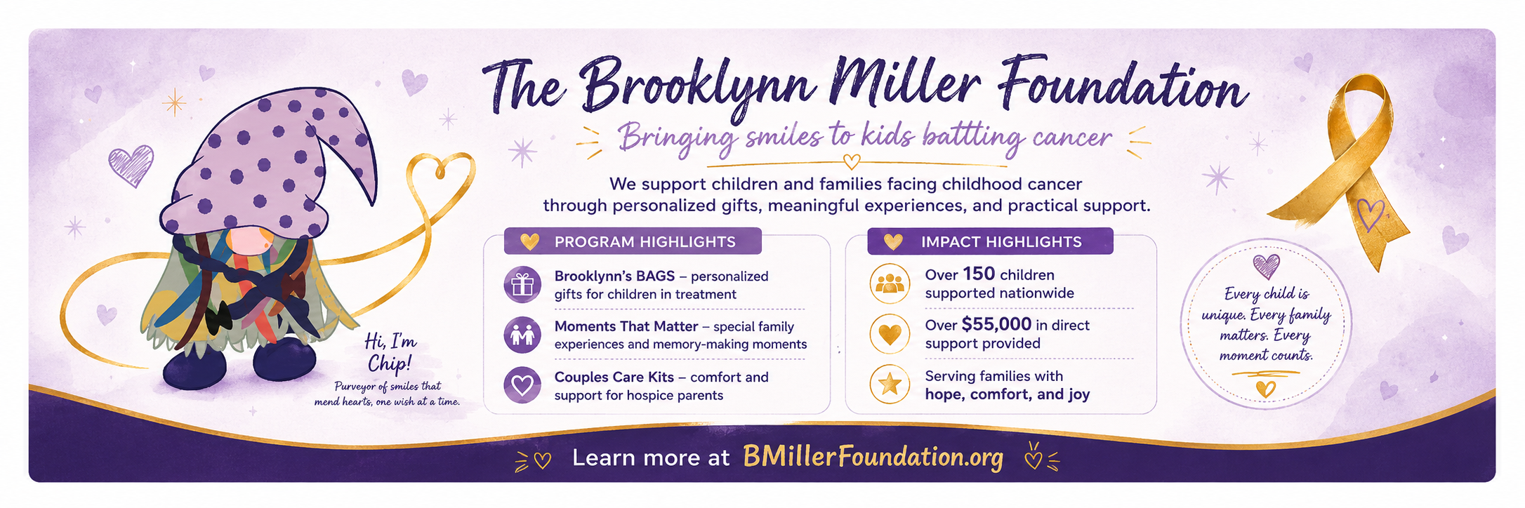 The Brooklynn Miller Foundation banner